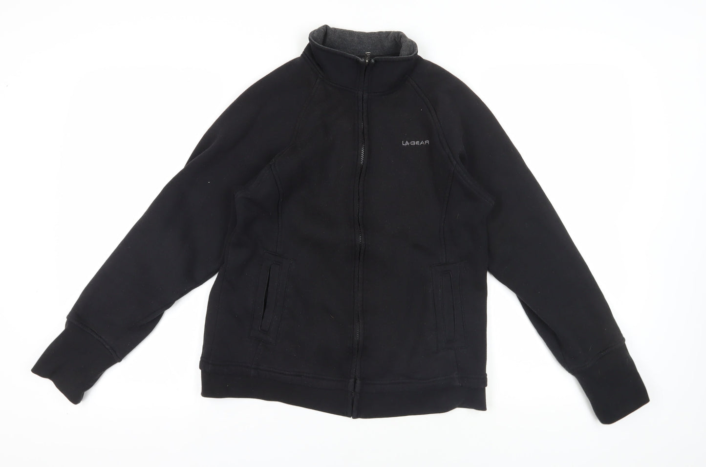 LA Gear Black Full Zip Sweatshirt Size 14