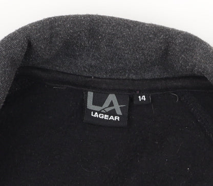 LA Gear Black Full Zip Sweatshirt Size 14