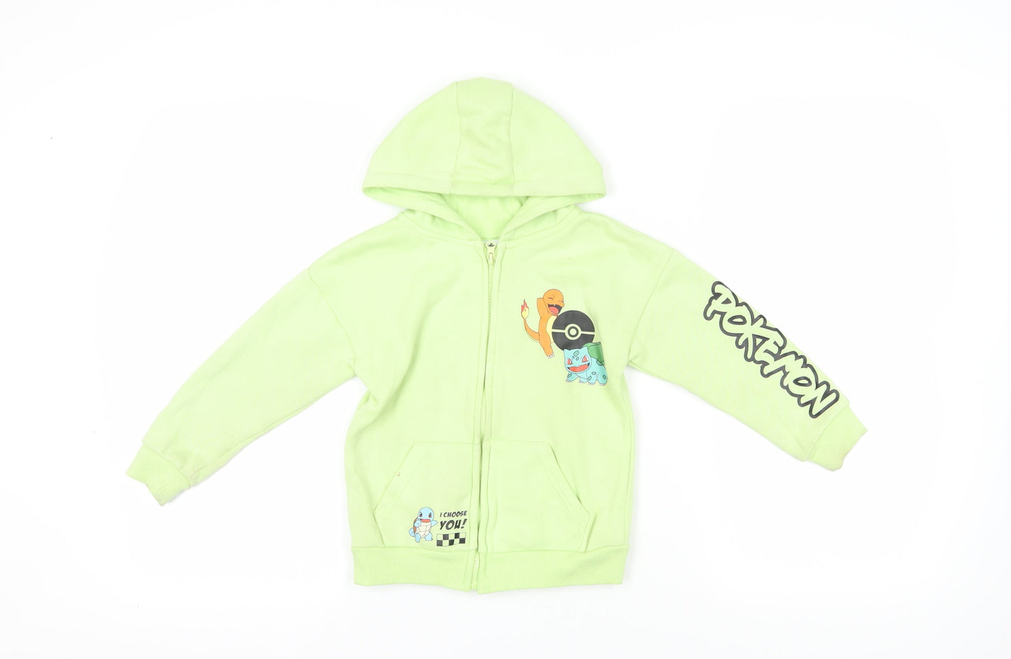 Pokémon Green Full Zip Hoodie for Girls 5-6 Years