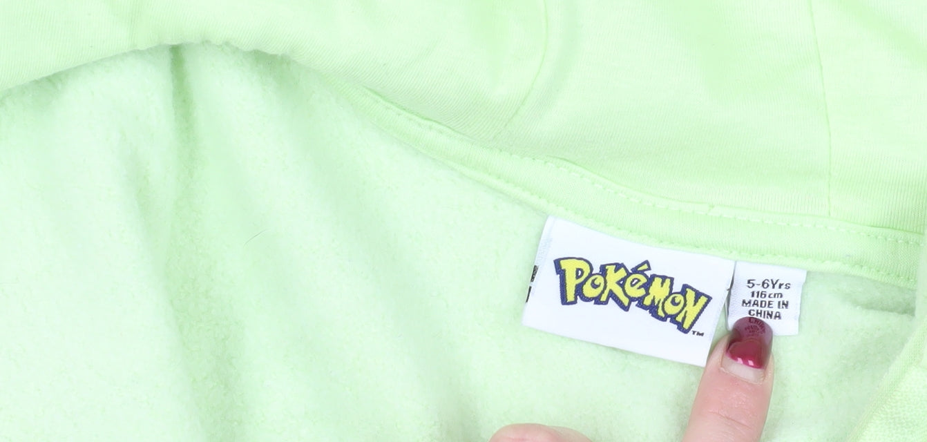 Pokémon Green Full Zip Hoodie for Girls 5-6 Years