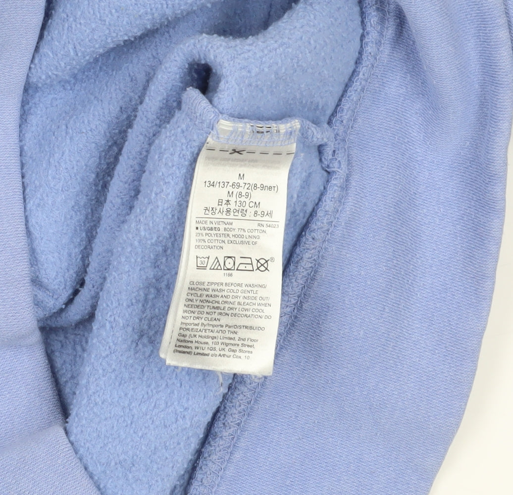 Gap Kids Blue Full Zip Hoodie - 8-9 Years