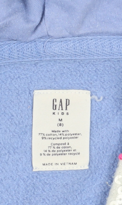 Gap Kids Blue Full Zip Hoodie - 8-9 Years