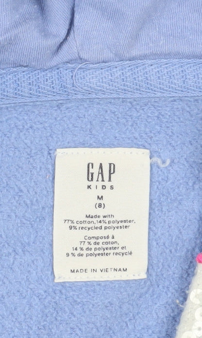 Gap Kids Blue Full Zip Hoodie - 8-9 Years