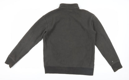 Unisex Adults UK Size XS Champion Black 1/4 Zip Sweatshirt