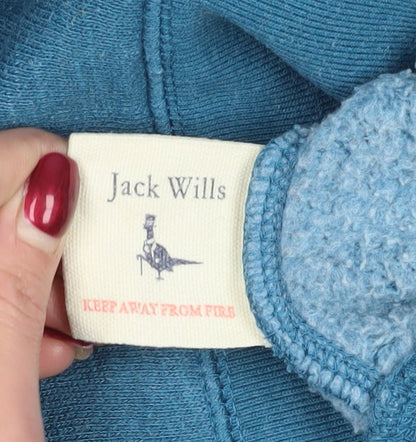 Unisex Adults UK Size 10 Jack Wills Blue Full Zip Hoodie