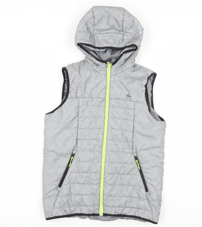 Decathlon Grey Youth Puffer Jacket 14-15 Yrs Hooded