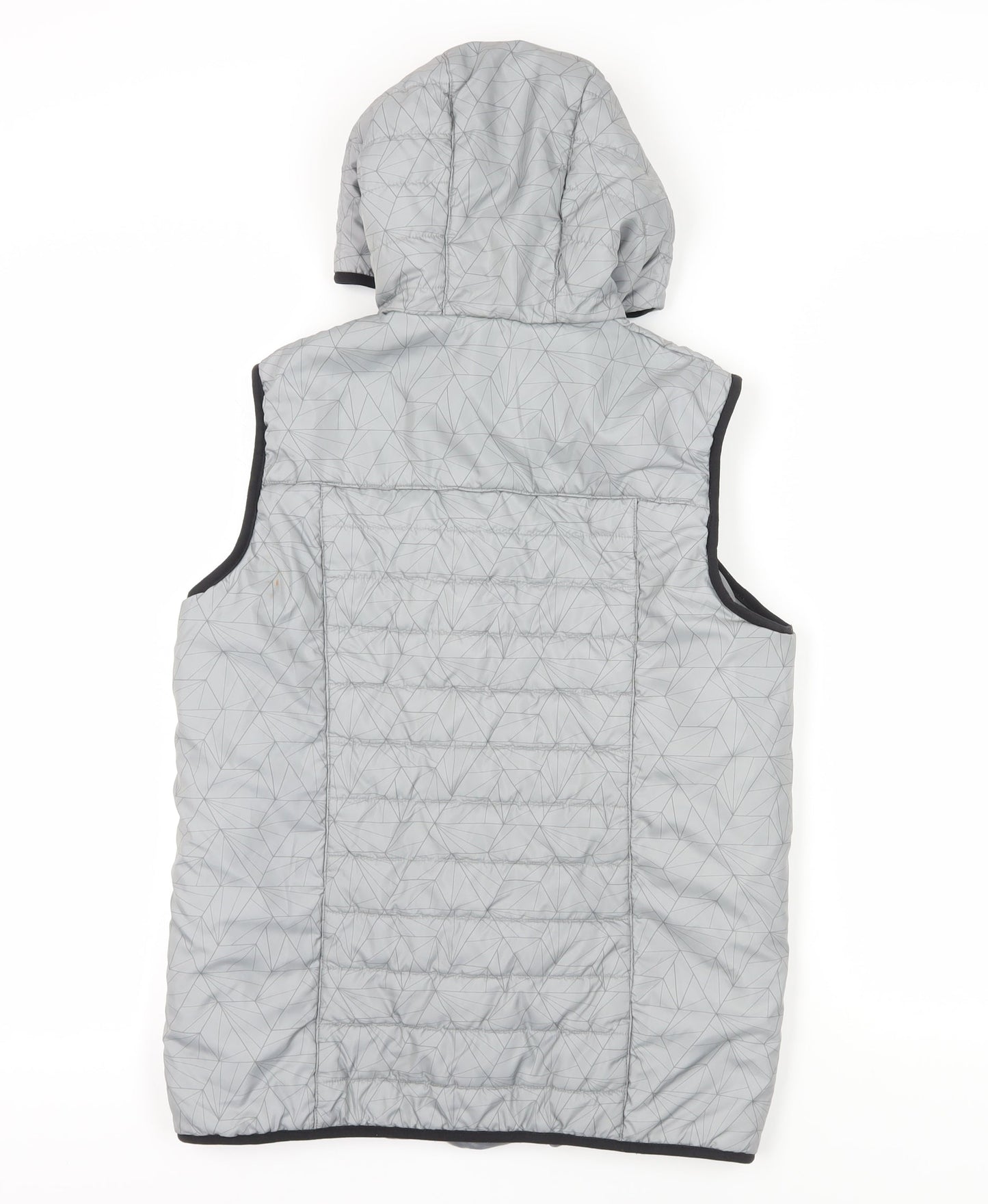 Decathlon Grey Youth Puffer Jacket 14-15 Yrs Hooded