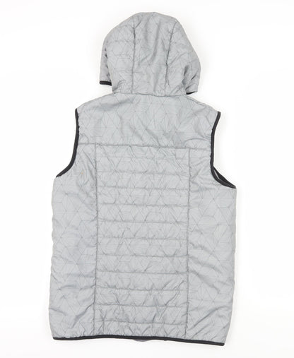 Decathlon Grey Youth Puffer Jacket 14-15 Yrs Hooded
