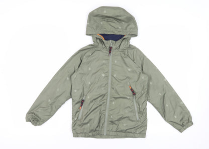 FatFace Green Hooded Animal Print Jacket 9-10 Years
