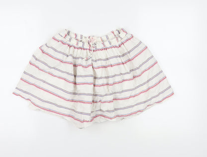 Fat Face Multicoloured Striped Peasant Skirt, Girls 12-13