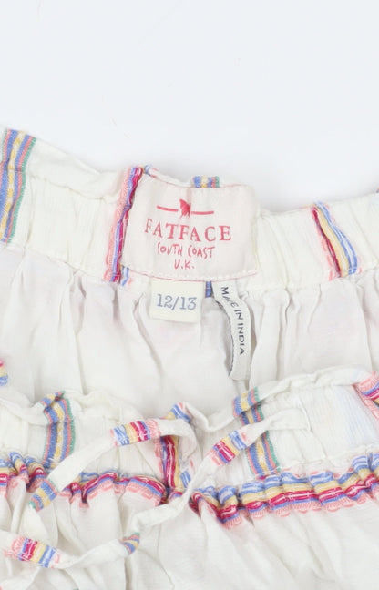 Fat Face Multicoloured Striped Peasant Skirt, Girls 12-13