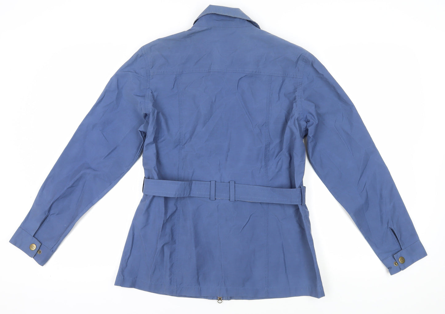 Womens UK Size M Puffa Blue Rain Coat