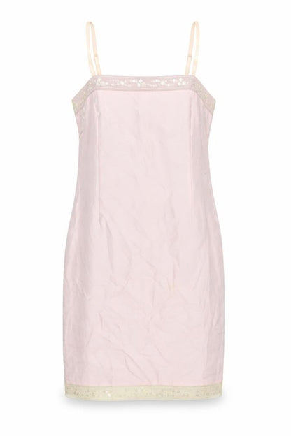 Kaliko Pink Slip Dress Size 14 with Embroidery