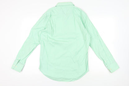 GAP Green Classic Fit Check Shirt - M, Casual, Button-Up