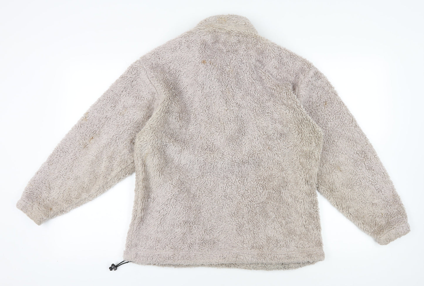 Unisex Adults UK Size S Cotton Traders Beige 1/4 Zip Sweatshirt