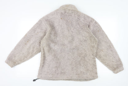 Unisex Adults UK Size S Cotton Traders Beige 1/4 Zip Sweatshirt