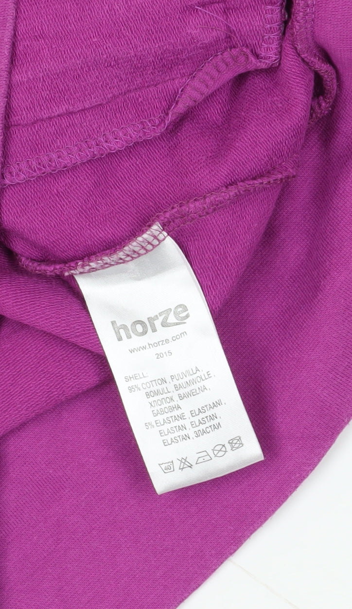 Horze Purple Full Zip Equestrian Sweatshirt L Women