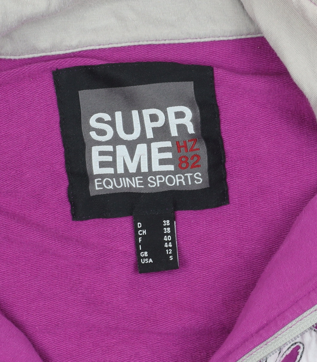Horze Purple Full Zip Equestrian Sweatshirt L Women