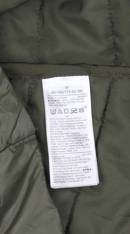GAP Green Hooded Puffer Jacket M