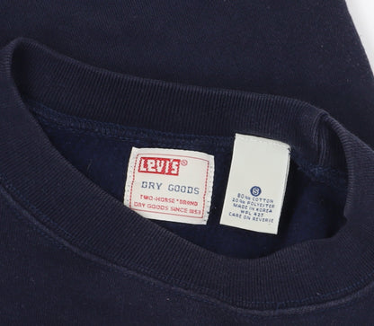Mens UK Size S Levi's Blue Pullover Sweatshirt