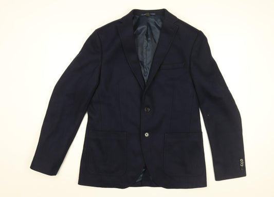 Mens UK Size 40 Marks and Spencer Regular Blue Suit Jacket