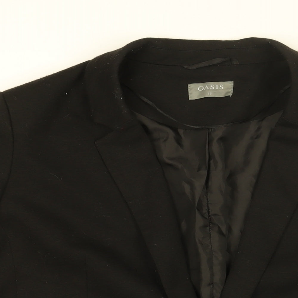 Womens UK Size 12 Oasis Black Jacket