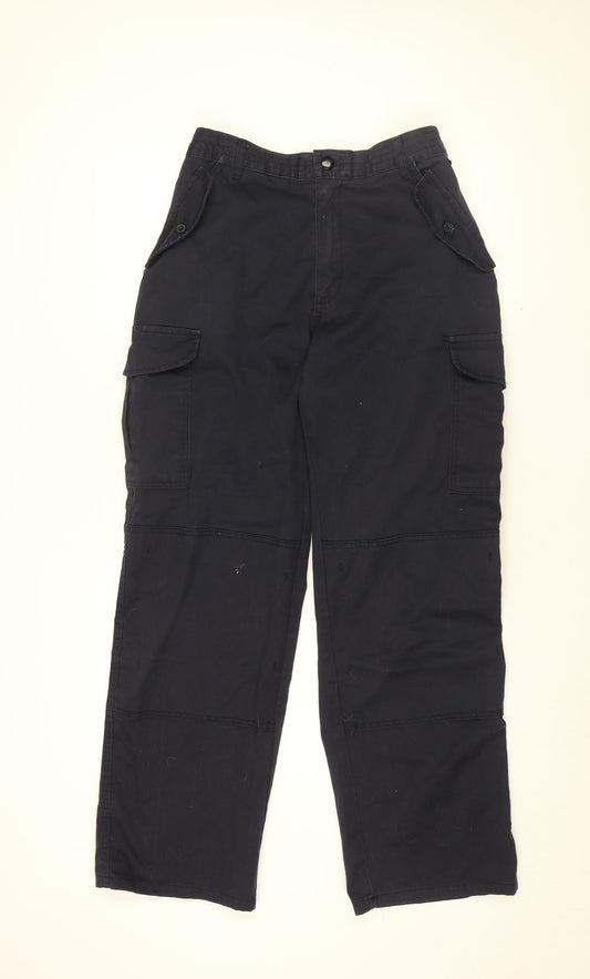 Portwest Mens Blue Polyester Trousers Size M L31 in Regular Zip