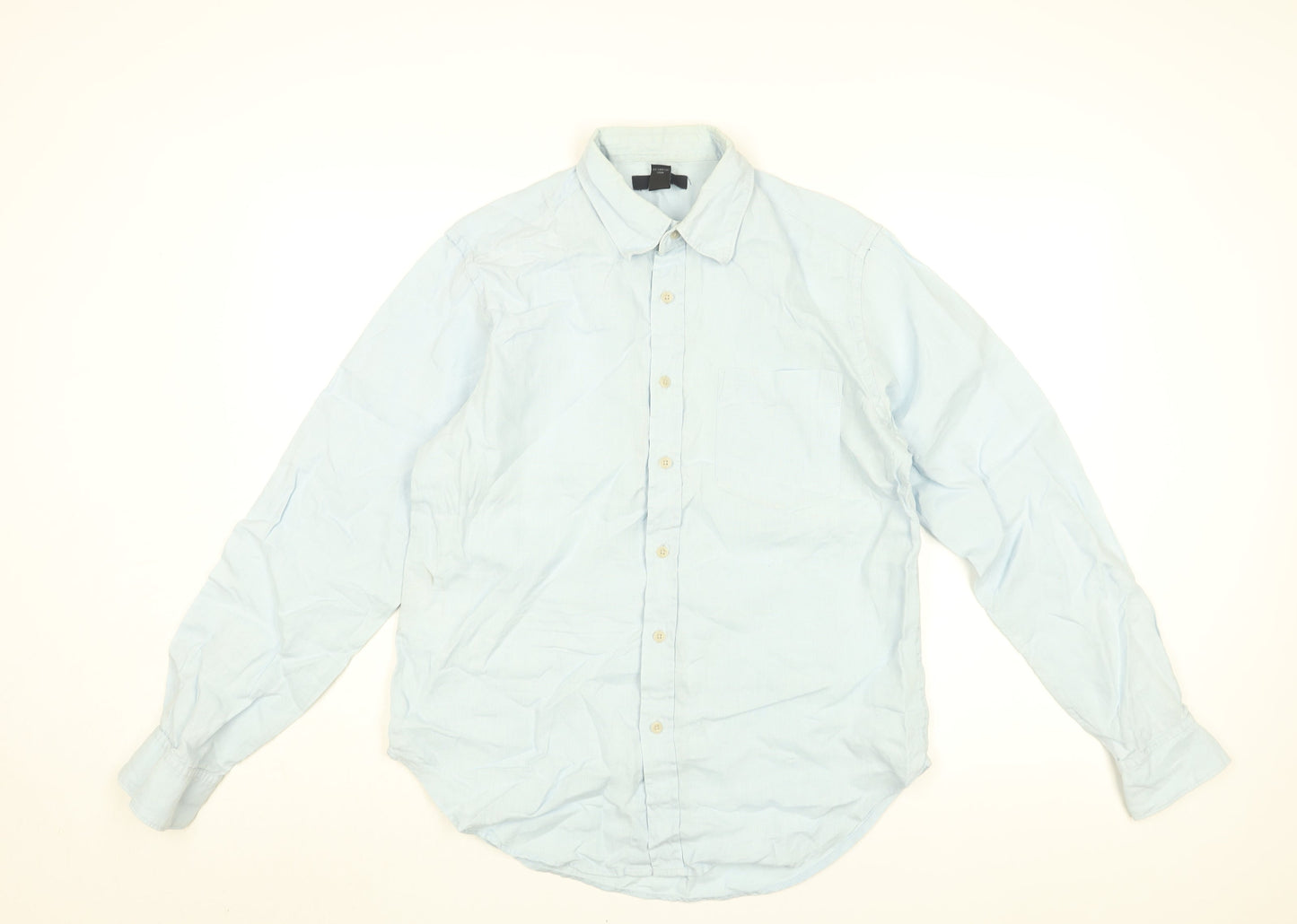 Gap Mens Blue Cotton Button-Up Size S Collared Button