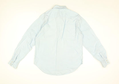 Gap Mens Blue Cotton Button-Up Size S Collared Button