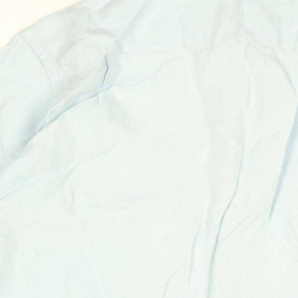 Gap Mens Blue Cotton Button-Up Size S Collared Button