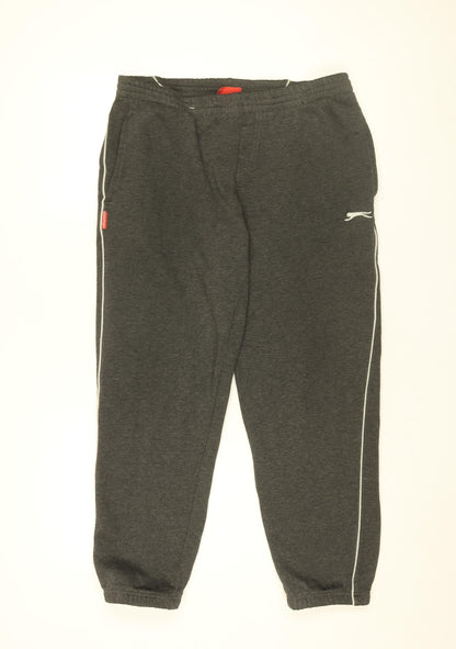 Slazenger Mens Grey Cotton Jogger Trousers Size S L27 in Regular Drawstring