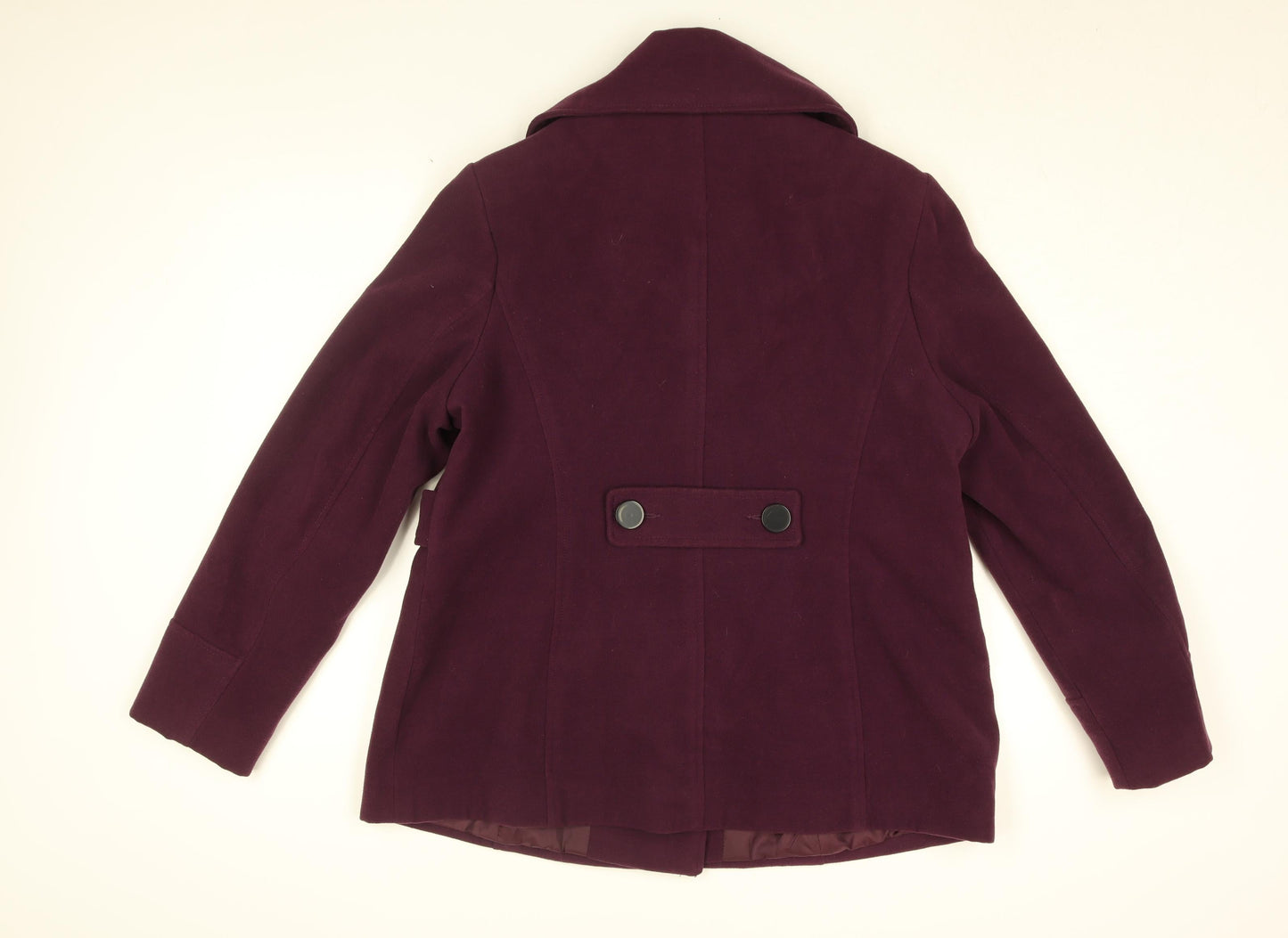 Cotton Traders Womens Purple Overcoat Coat Size 18 Button