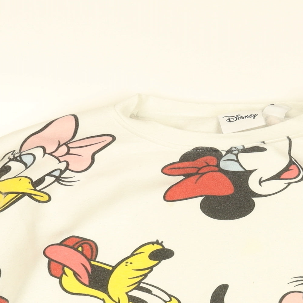 Womens UK Size M Disney White Pullover Sweatshirt