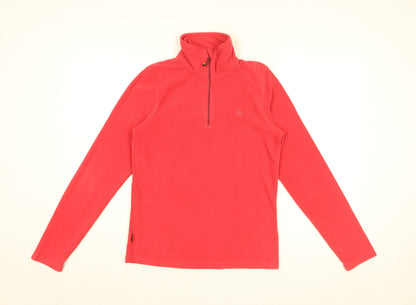 Brekka Womens Pink Polyester Pullover Sweatshirt Size S Zip