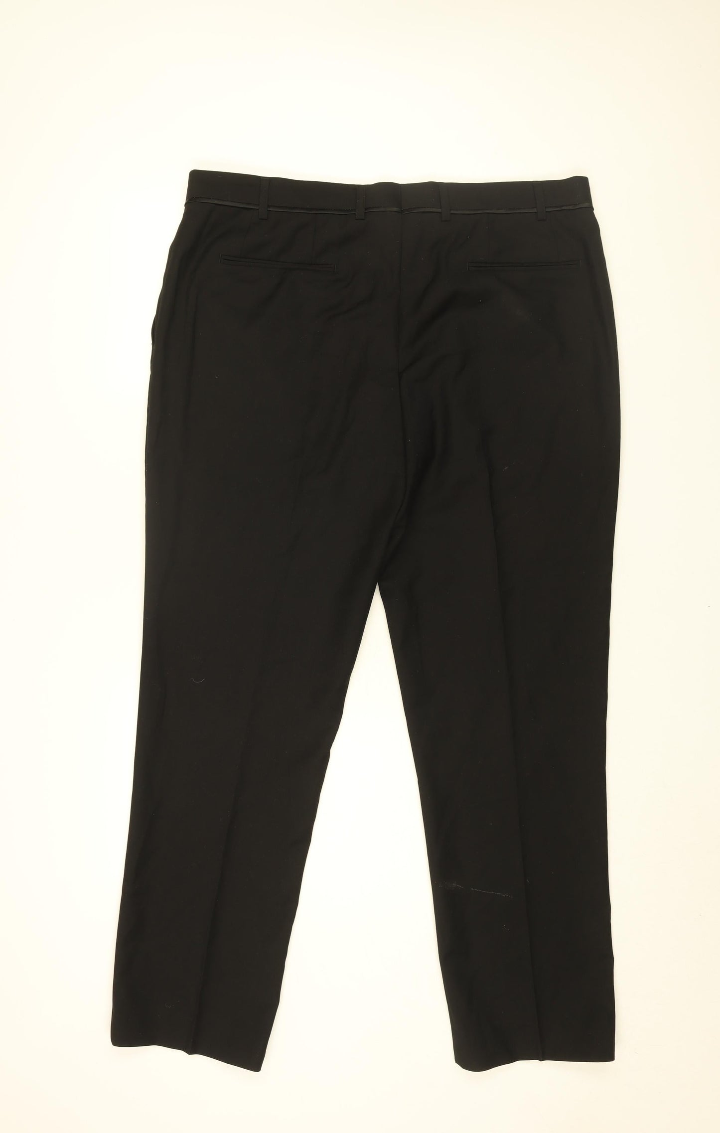 Skopes Mens Black Polyester Trousers Size 38 in L31 in Regular Zip