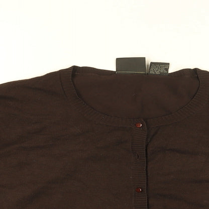 Tailor Womens Brown Round Neck Rayon Cardigan Jumper Size XL