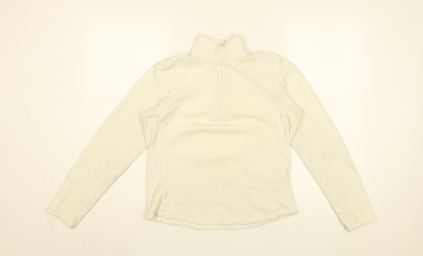 Gap Womens White Polyester Pullover Sweatshirt Size S Zip