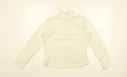 Gap Womens White Polyester Pullover Sweatshirt Size S Zip