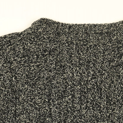 Bean Signature Mens Black Round Neck Cotton Pullover Jumper Size S Long Sleeve