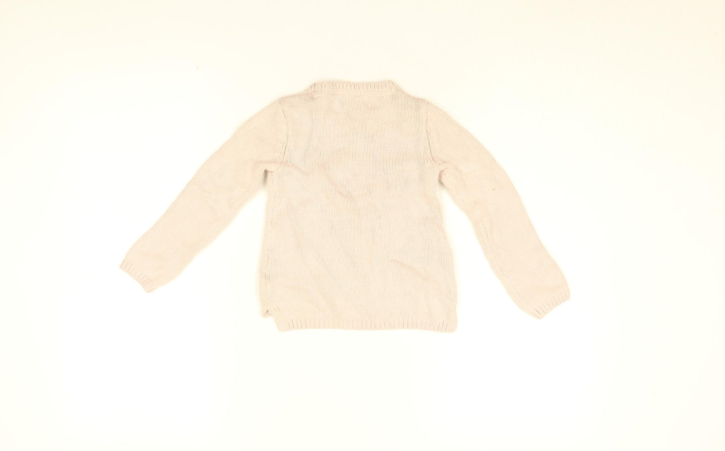 Miss Mona Mouse Girls Pink Round Neck Cotton Pullover Jumper Size 3 Years Pullover - Penguin