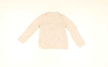 Miss Mona Mouse Girls Pink Round Neck Cotton Pullover Jumper Size 3 Years Pullover - Penguin