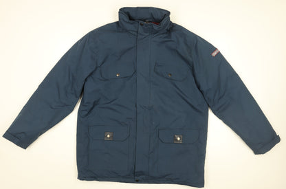 Atlas For Men Mens Blue Overcoat Coat Size M Zip