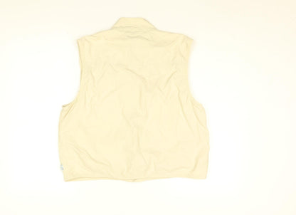ILA Sport Womens Beige Gilet Coat Size 16 Zip