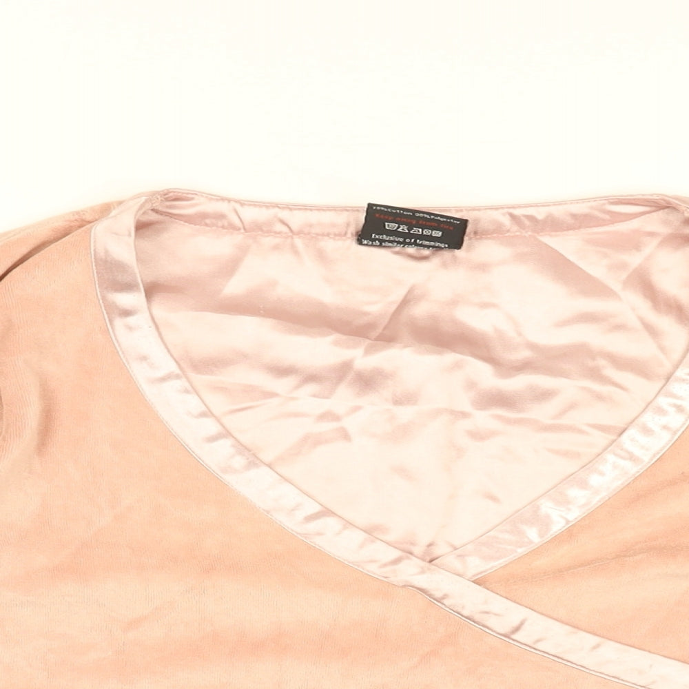 Fenn Wright Manson Womens Pink Cotton Basic T-Shirt Size S V-Neck