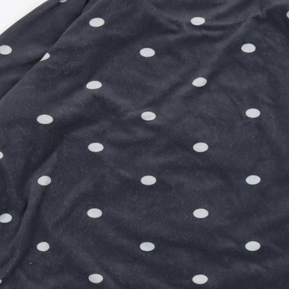 Disney Womens Grey Polka Dot Polyester Basic T-Shirt Size S Crew Neck - Minnie Mouse