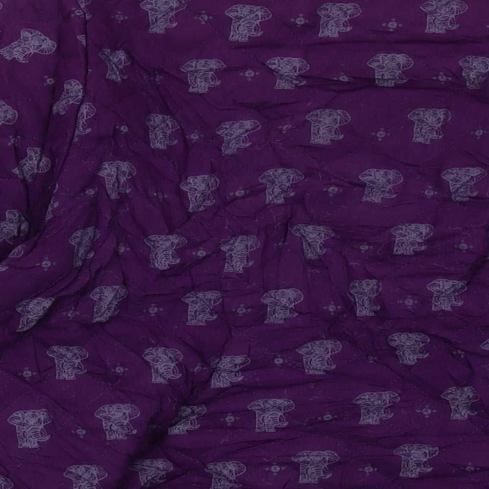 Cotton Traders Womens Purple Geometric Jacket Size 18