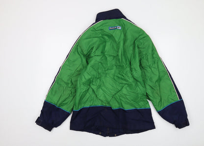 Reebok Boys Green Jacket Size 14-15 Years Zip - Vintage