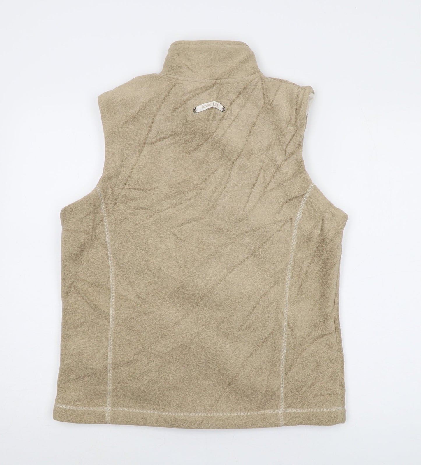 Armor Lux Womens Beige Jacket Waistcoat Size 14 Zip