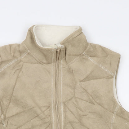 Armor Lux Womens Beige Jacket Waistcoat Size 14 Zip