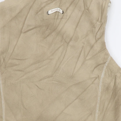 Armor Lux Womens Beige Jacket Waistcoat Size 14 Zip